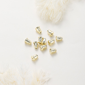 Bouchons d'oreilles ronds en cuivre plaqué or pour la fabrication de boucles d'oreilles GA0002 - Product Image 1