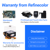 Imprimante UV à plat grand format Refinecolor A1 6090, imprimante UV DTF pour film PET, acrylique, bois, verre, métal, stylo, PVC