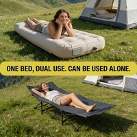 Matelas autogonflant de camping extérieur, lit pliant simple, lit de soutien détachable à double usage