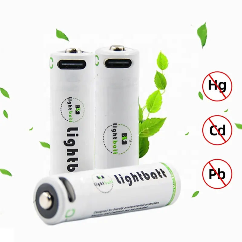 AA battery Rechargeable Battery 1.5v AA 3400mwh USB Lithium Ion AA Batteries for Home Appliances Toy