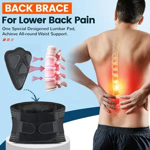 Faja Lumbar de Nylon con 6 Varillas, Antideslizante, Ortopédica, Transpirable, Soporte para la Cintura, para Alivio del Dolor en el Gimnasio - Product Image 4