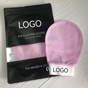 Gants exfoliants pour le bain pour éliminer les peaux mortes, gommage corporel pour le bain, gants exfoliants réutilisables pour autobronzant, emballage personnalisé avec logo - Product Image 1