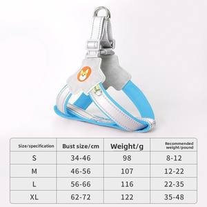 Weste-Stil Mode gepolsterte Knopf Haustier geschirr Hunde leine Reflektierende Anti-Schock-Lauf leine für kleine Rassen - Product Image 4