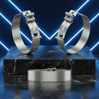 Collier de serrage à cliquet en acier inoxydable avec mécanisme autobloquant pour engins de construction lourds, mesure en pouces