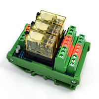 Module de relais miniature scellé 3 canaux 2CO DPDT à montage sur rail DIN RJ2S 8A DC24V avec bornes à vis pour contrôle industriel