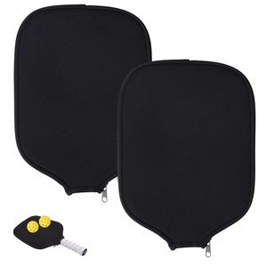 Housses de raquettes de pickleball standard USAPA en nylon noir 8,6 x 12,2 pouces, ajustement universel pour raquettes allongées, sacs de raquettes - Product Image 1