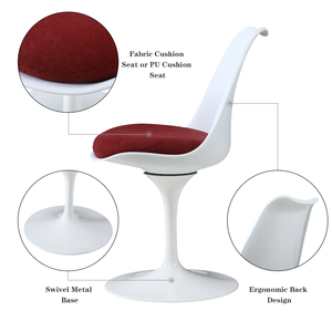 Silla de comedor tapizada de plástico <span class=keywords><strong>tulip</strong></span>án giratoria para comedor cómoda superventas para Hotel Bistro - Product Image 5