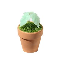 Planta de Monstera en Maceta de Cristal de Murano Colorida, Figura de Planta de Monstera en Miniatura Hecha a Mano, Regalo Decorativo para Amantes de las Plantas