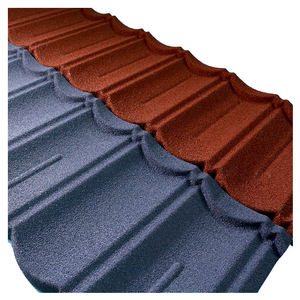 กระเบื้องหลังคาโลหะเคลือบหินสีรุ้งแบบดั้งเดิมสำหรับโรงแรม - กันน้ำ กันไฟ รับประกัน 5 ปีขึ้นไป โอเว่นส์ - Product Image 1