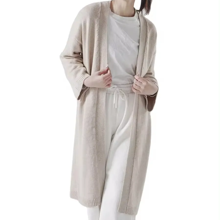 2024 özel markalı tasarım kadın uzun örme hırka kazak ile bayanlar genç kadınlar için S M L boyutları kız bahar güz kış