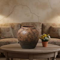 Nouveau pot de fleurs moderne en fibrociment écologique de haute qualité, durable, capacité 60L, sculpté à la main, pour maison, villa, salon, jardin