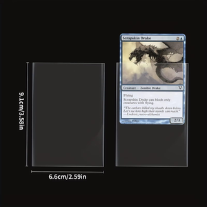 Pochettes transparentes en plastique sans fermeture pour cartes |   PP Premium pour cartes de sport et de collection, épaisseur 0,1 mm, taille 3 pouces - Product Image 1