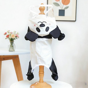 Panda Cartoon Raincoat <b>For</b> <b>Small</b> Medium <b>Dogs</b> Cats Waterproof Pet <b>Clothes</b> Four Seasons Polyester Coat Jacket - Product Image 3