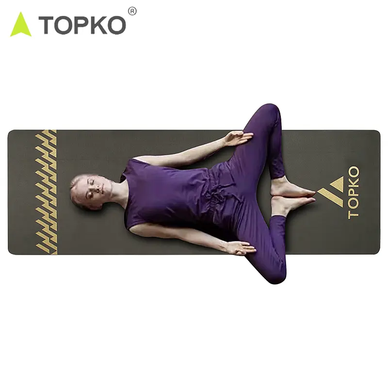 TOPKO गैर पर्ची अतिरिक्त-बड़े मोटी पेशेवर व्यायाम TPE योग चटाई