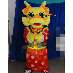 Funtoys热卖2024中国新年服装龙吉祥物服装毛绒中国龙吉祥物服装大型活动派对