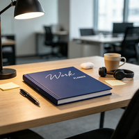Agenda de travail A5 relié rigide bleu Klein, carnet personnalisé en cuir PU, agenda quotidien, journal de bureau, journal professionnel