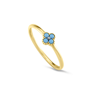 Anillo de Compromiso y Boda Personalizable CANNER de Plata de Ley S925 con Perla y Turquesa para Mujer - Product Image 1