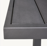 Table à manger rectangulaire moderne en aluminium PORTOFINO pour jardin, cour, hôtel et restaurant