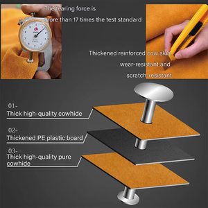 Sac de taille en cuir de vachette véritable pour le travail du bois Sac à ongles pour électricien Installation Rénovation Sac à outils résistant à l'usure - Product Image 6