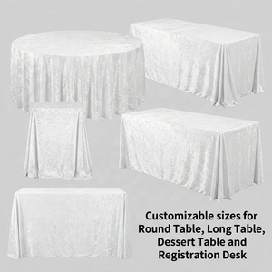 120" Elegant Emerald Green Crushed Velvet Round Tablecloth Luxury Crush Velvet Round <strong>Table</strong> <strong>Cloths</strong> for <strong>Events</strong> Velvet - Product Image 3