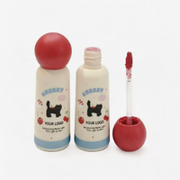 Vente en gros de gloss à lèvres miroir effet eau, 6 couleurs, chat mignon, non collant, végan, longue tenue, lisse