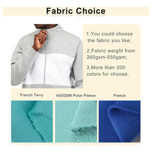 Personalizado 500 GSM Spandex/algodón hombres entrenamiento chándal cuello alto cremallera completa otoño Bloque Deportivo invierno diseño transpirable conjunto - Product Image 2