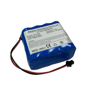 מכירה לוהטת נטענת 18650 4S2P 14.8v 4400mah 5200mah 5600mah סוללה עם bms עבור Led אור