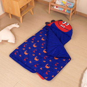 Tapis <span class=keywords><strong>de</strong></span> sieste 3D dinosaure CPC & OEKO-TEX <span class=keywords><strong>pour</strong></span> tout-petits avec oreiller et couverture, pliable et portable <span class=keywords><strong>pour</strong></span> la <span class=keywords><strong>maternelle</strong></span>, la garderie et les garçons - Product Image 3