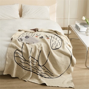 En gros 100% Polyester Super Doux Belle Chien Mignon Dessin Animé Microfibre Tricoté Jeter Couverture Pour Canapé Enfants Cadeaux CEG - Product Image 1
