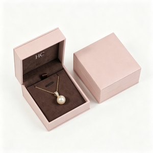 Boîte à bijoux minimaliste en cuir PU avec couvercle rabattable, insert en velours, estampage à chaud, logo personnalisé, vente directe d'usine - Product Image 3