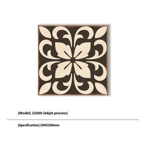 Azulejos de Porcelana Vitrificada Mate Nórdicos Modernos de 200x200, Textura Imitación Piedra, 9 mm de Grosor, Diseño de Patchwork Verde Fresco - Product Image 2