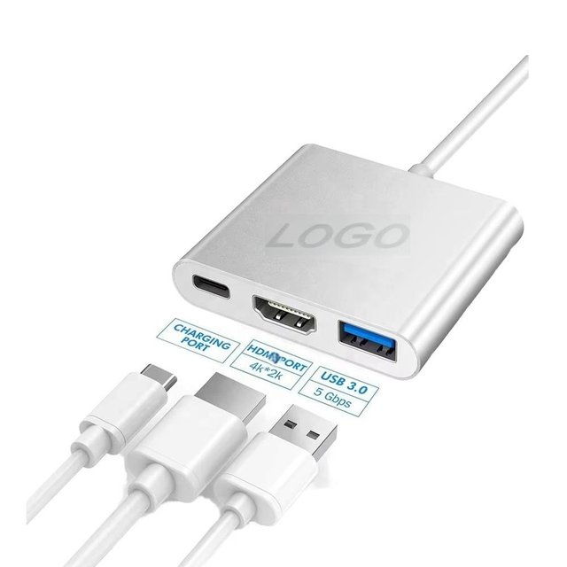 High Quality 3IN1 USB3.0 C Hub for HDMI USB3.0 PD Port Docking Station 3 1 Multi-function USB 3.0 Adapter Converter Products