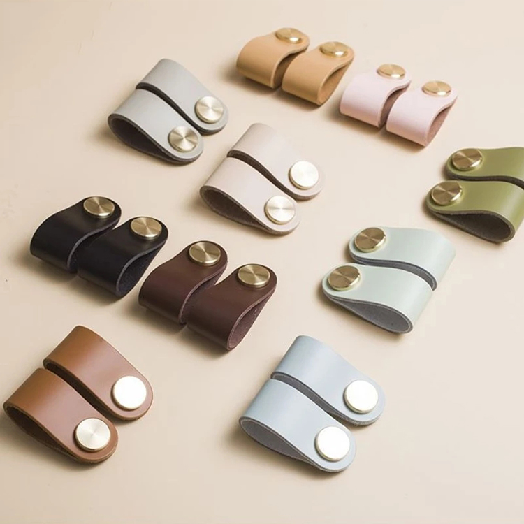 Цинковая ручка на заказ, ручка для кухонного шкафа, комода, выдвижного ящика, кожаная декоративная ручка с одним отверстием, ручка для мебели в спальне