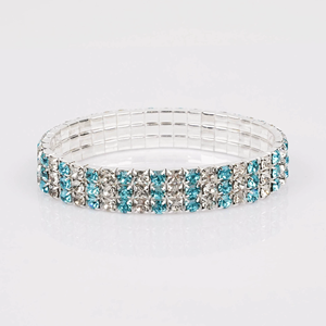 <span class=keywords><strong>Bracelet</strong></span> élastique tendance à <span class=keywords><strong>3</strong></span> <span class=keywords><strong>rangs</strong></span> de cristaux, fait main, N26526 - Product Image 1