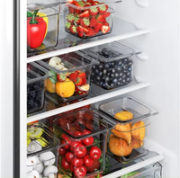 Bac Gastronorme Nansheng 1/2 GN Transparent en Polycarbonate pour Équipement de Restaurant, Plusieurs Tailles Disponibles, Bacs de Préparation Alimentaire en PC pour Cuisine