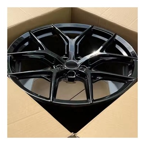 Llantas forjadas YQ 5X115 5X120 5X108 Negro brillante 6061-T6 color y tamaño personalizados de fábrica Rueda de coche de pasajeros - Product Image 1