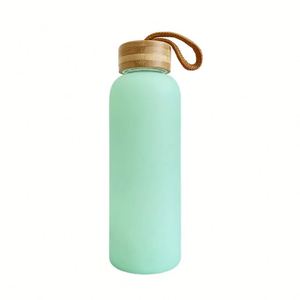 Botella de Agua de Vidrio Esmerilado Sublimado de 20oz 750ml con Tapa de Bambú - Product Image 3