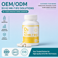 Capsule de Vitamine D3 K2 MK7 B12 OEM ODM Marque Privée Haute Puissance Gélule Molle Mélange de Soutien pour Autres Compléments de Santé