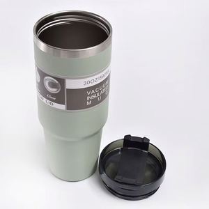 Custom BPA Free 20Oz 30Oz Double Wall Insulated Stainless Steel Vacuum Flask Sport Travel Car Water <b>Bottle</b> Tumbler With Straw - Product Image 2