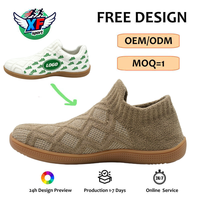 Chaussures de sport décontractées en peluche à motif texturé, personnalisables, légères, pour la maison, faible MOQ, vente en gros