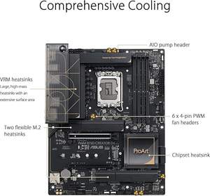 PROART B760-CREATOR D4 soket Motherboard Intel LGA1700 (ATX, PCIe 5.0, memori DDR4, 3x <span class=keywords><strong>M</strong></span>.2, USB 3.2 Gen2x2, - Product Image 5