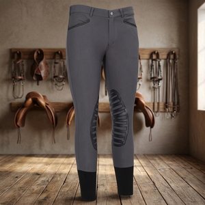 ALEXANDRIA INDUSTRIES <b>Women</b> Plaid Spandex/Polyester Equestrian Riding Pants Four-Way Stretch High-Waisted Full-Length Full Seat - Product Image 2