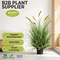 Herbe artificielle beige ton terre, 90 cm, plante d'oignon brossée imitation, en pot, pour salon bohème, décoration nordique