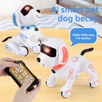 Robot chien intelligent sino-britannique, jouet électrique en plastique pour enfants, simulation programmable, compagnon de jeu - Vente flash