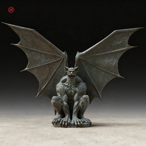 HADUN al aire libre grande famosa escultura de bronce <span class=keywords><strong>Lucifer</strong></span> <span class=keywords><strong>demonio</strong></span> caído monstruo <span class=keywords><strong>demonio</strong></span> gárgola estatua - Product Image 4