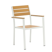Table et chaises modernes, légères et durables en alliage d'aluminium et WPC pour café, restaurant, barbecue