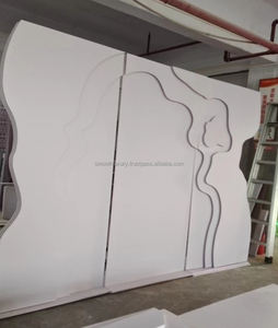 SMOOTH 3 Dimensions Lighten Irregular Warm LED Light Pattern Acrylic Backdrop Wedding Stage <b>Decoration</b> with Flower Runner <b>Set</b> - Product Image 6