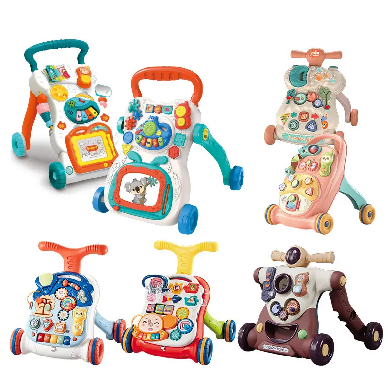 Hot-selling baby walker toy children's music sliding baby anti-rollover multifunctional walker