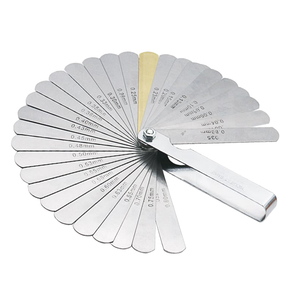 Juego de 32 Calibradores de Espesor de Acero Inoxidable, 0.04-0.88mm, Herramientas de Medición, Regla Métrica - Product Image 1