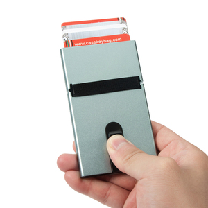 Casekey Mini Slim Metal Smart <b>Wallet</b> Minimalist RFID Shield Card Case Box Aluminum Pop-up Business Credit Card <b>Holder</b> for Men - Product Image 1